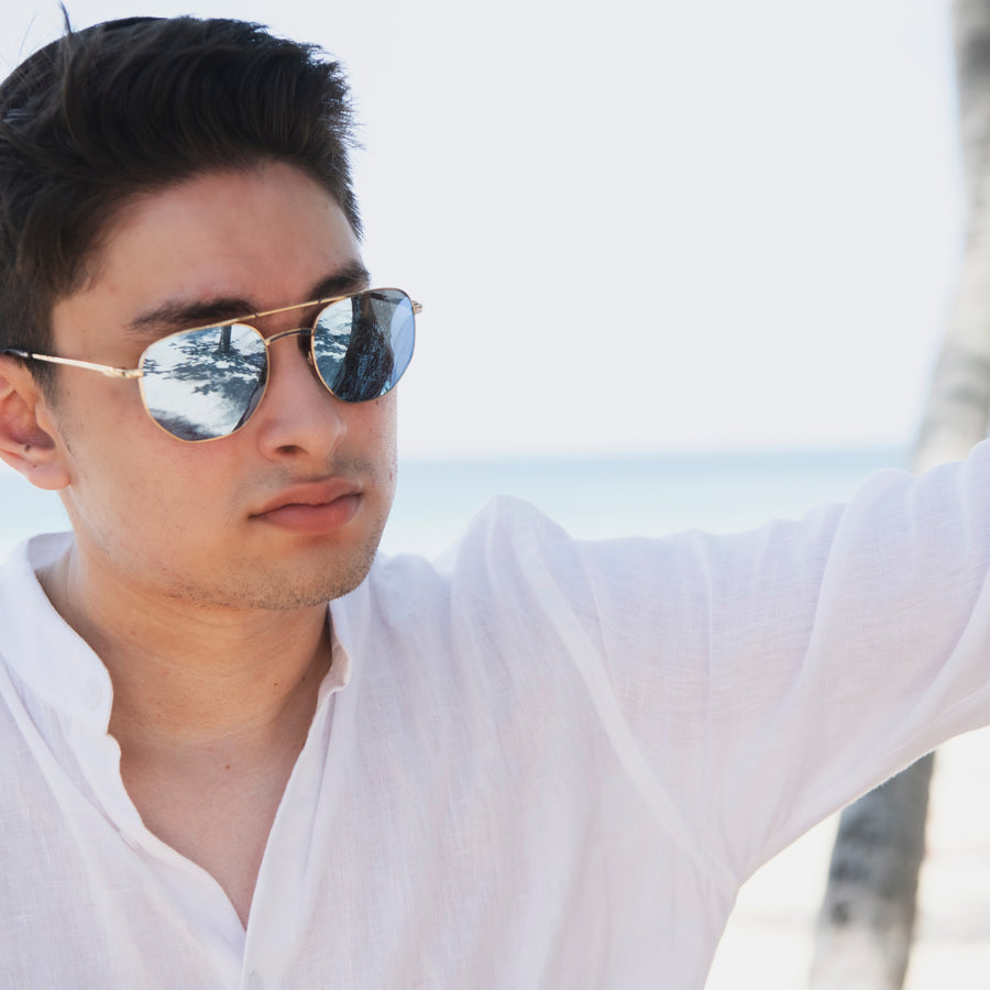 Azur® Polarized — Himalayan 204 | polarized luxury sunglasses for water and snow, UV400 — Himalayan Eyewear Antwerp