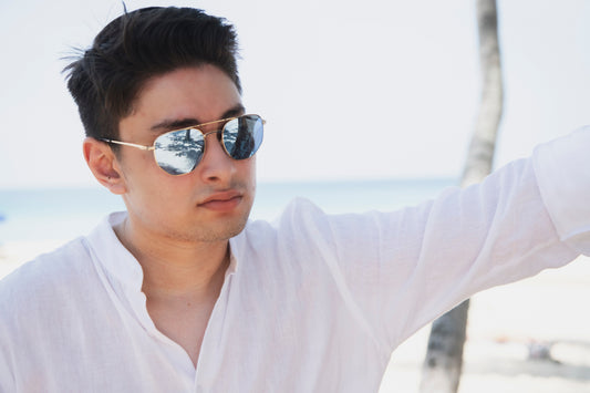 Azur® Polarized — Himalayan 204 worn on face