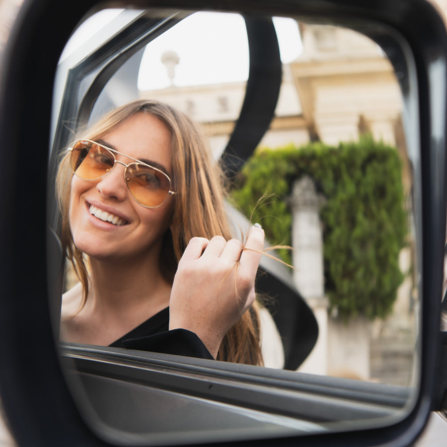 DriveVision® Amber — Himalayan 103 | luxury driving sunglasses with dégradé lens, UV400 — Himalayan Eyewear Antwerp