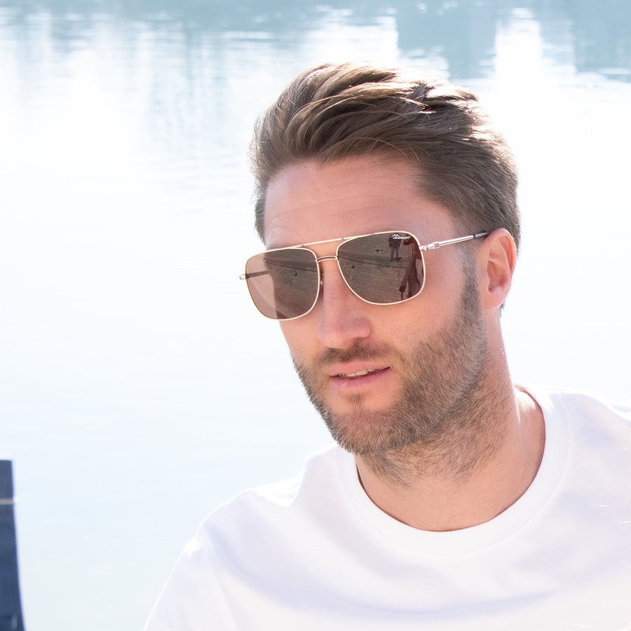 DriveVision® Sienna — Himalayan 104 | luxury driving sunglasses with dégradé lens, UV400 — Himalayan Eyewear Antwerp