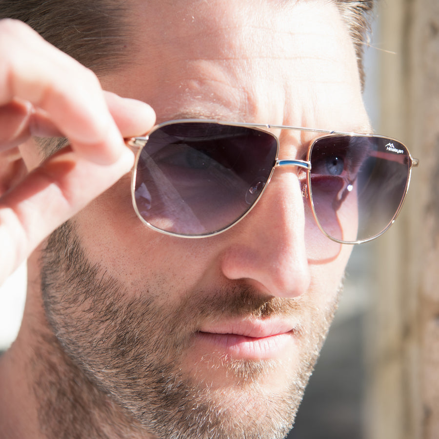 Soleil® Cobalt Blue — Himalayan 101 | Belgian luxury sunglasses in stainless steel, UV400 — Himalayan Eyewear Antwerp